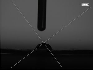 手機攝像模組等離子處理前水滴角度數(shù)-普樂斯等離子清洗機